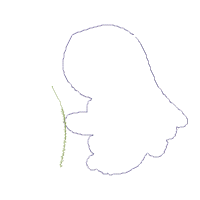 Bunny Smelling a Flower - Applique Embroidery