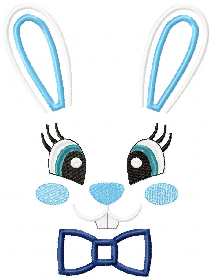 Bunny Boy Face - Applique