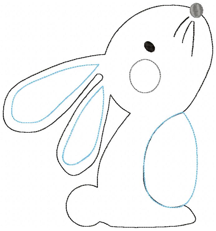 Bunny - Raggy Applique Embroidery