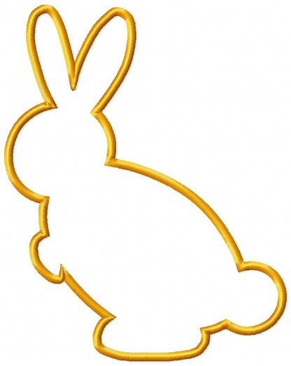 Bunny Silhouette – Appliqué – Machine Embroidery Design