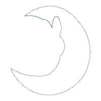 Bunny on the Moon – Raggy Appliqué – Machine Embroidery Design