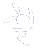 Bunny with Gift - Applique