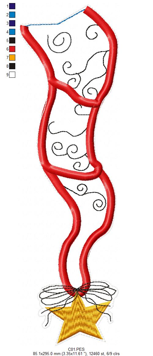 Santa Claus Wizard Door Ornament - ITH Project - Machine Embroidery Design