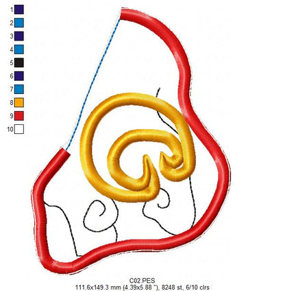 Santa Claus Wizard Door Ornament - ITH Project - Machine Embroidery Design