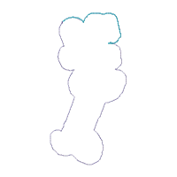 Dog and Flowers Wreath - ITH Project - Machine Embroidery Design