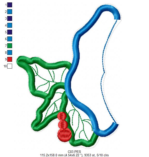 Santa Claus Wizard Door Ornament - ITH Project - Machine Embroidery Design