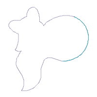 Fox on the Moon Ornament - ITH Project - Machine Embroidery Design