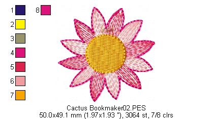 Cactus Bookmarker - ITH Project - Machine Embroidery Design