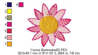 Cactus Bookmarker - ITH Project - Machine Embroidery Design