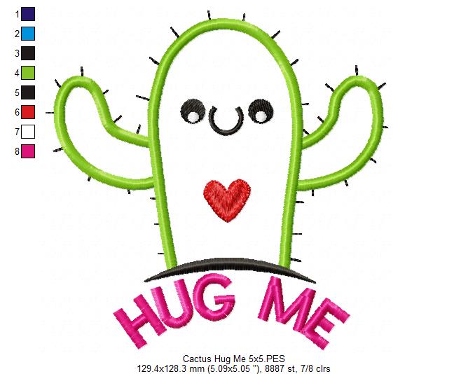 Cactus Hug Me - Applique