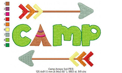 Camp Arrows - Fill Stitch