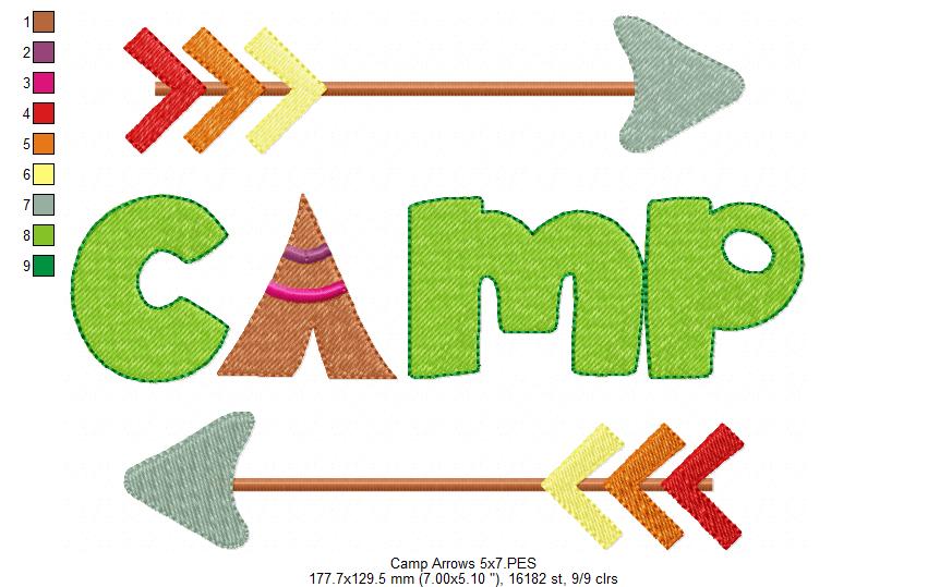 Camp Arrows - Fill Stitch