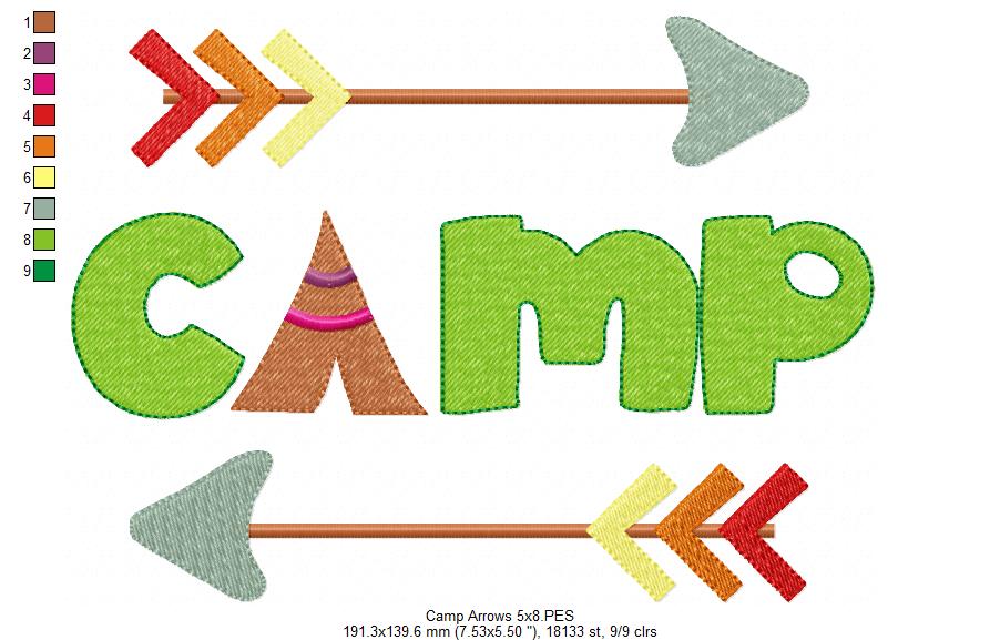 Camp Arrows - Fill Stitch