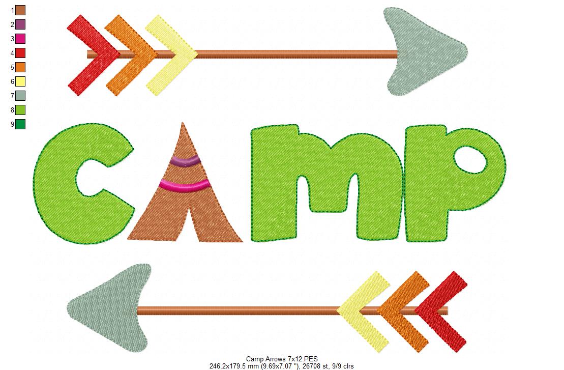 Camp Arrows - Fill Stitch