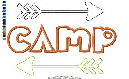 Camp and Arrows - Applique