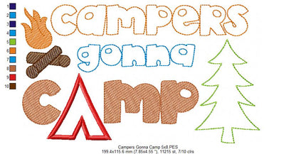 Campers Gonna Camp - Applique