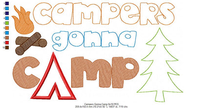 Campers Gonna Camp - Applique