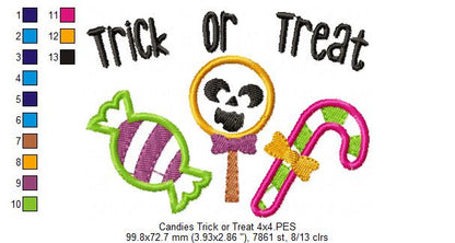 Candies Trick or Treat - Applique