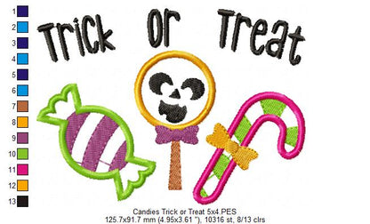 Candies Trick or Treat - Applique