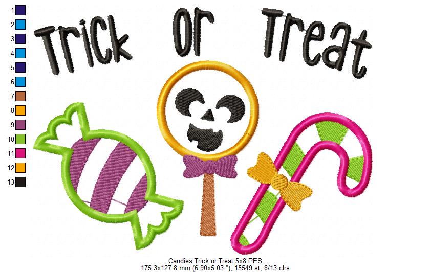 Candies Trick or Treat - Applique