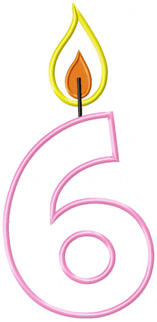 Birthday Candles Numbers 0-9 - Set of 10 designs - Applique