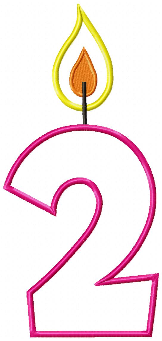 Birthday Candle Numbers Set 0–9 – Appliqué – Machine Embroidery Design