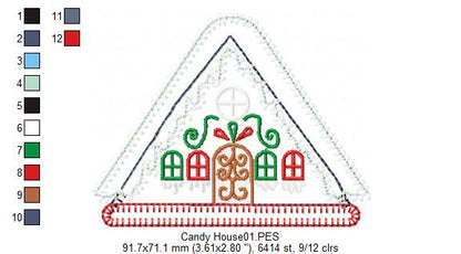 Christmas Candy House - Applique
