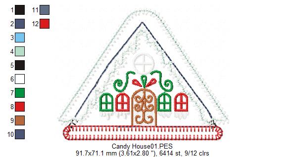 Christmas Candy House - Applique