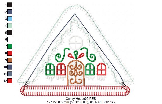 Christmas Candy House - Applique