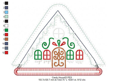 Christmas Candy House - Applique