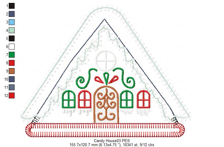 Christmas Candy House - Applique