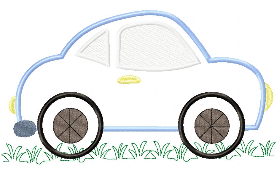 Cute Car – Appliqué – Machine Embroidery Design
