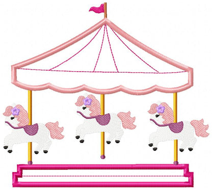 Carousel Horse Girl - Applique