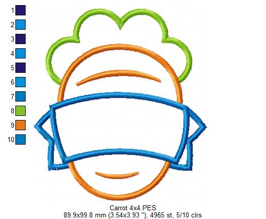 Easter Carrot - Applique