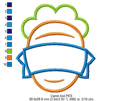 Easter Carrot - Applique