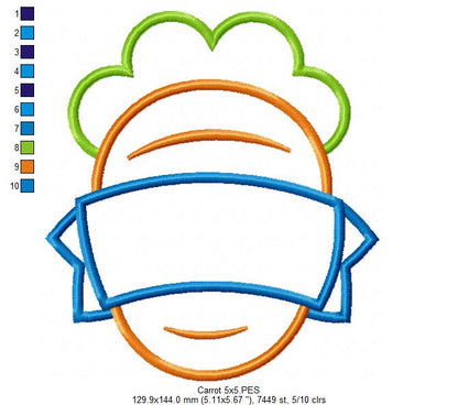 Easter Carrot - Applique