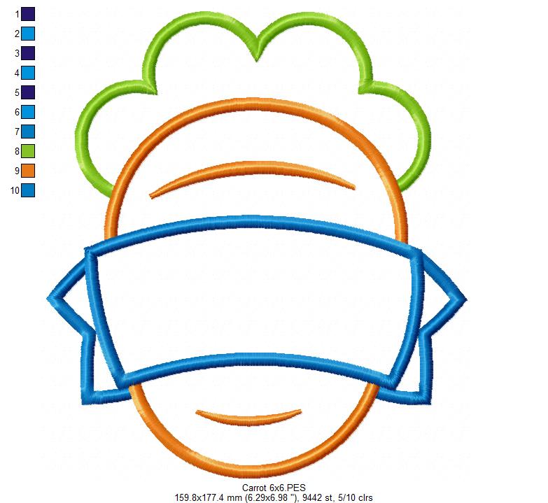 Easter Carrot - Applique