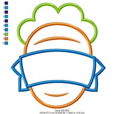 Easter Carrot - Applique