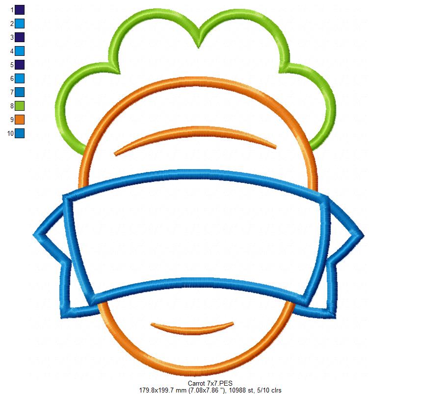 Easter Carrot - Applique