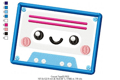 Happy Casset Tape - Applique
