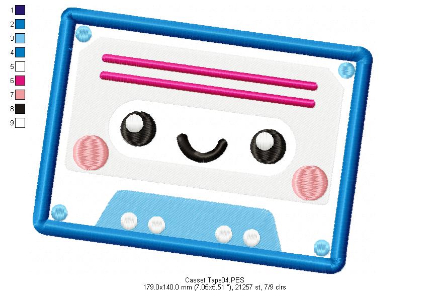 Happy Casset Tape - Applique