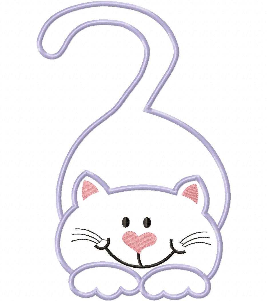 Cute Cat - Applique