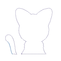 Christmas Cat Christmas Lights - Applique - Machine Embroidery Design