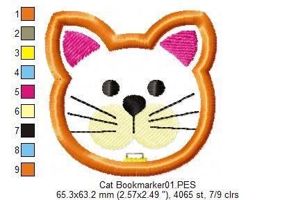 Cat Bookmarker - ITH Project - Machine Embroidery Design