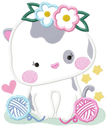 Cute Cat Girl - Applique