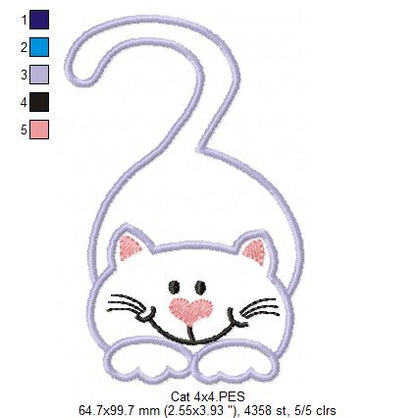 Cute Cat - Applique