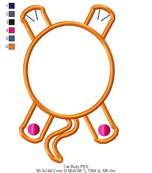 Cat Coaster - ITH Project - Machine Embroidery Design