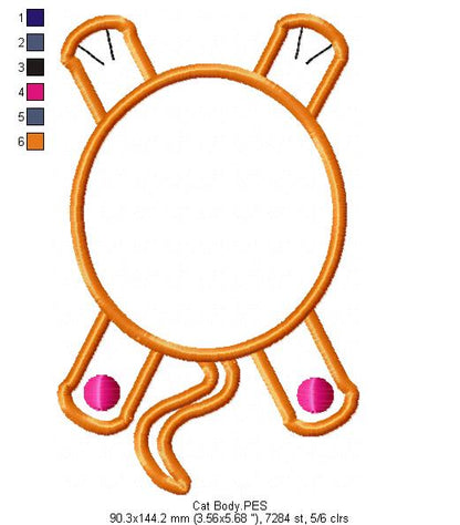 Cat Coaster - ITH Project - Machine Embroidery Design