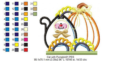 Pumpkin Cat - Applique