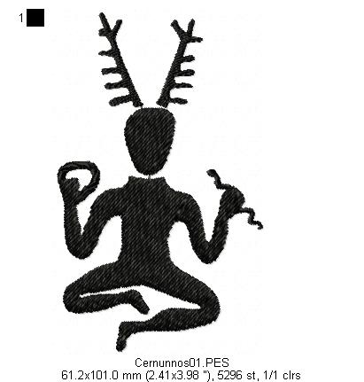 Cernunnos - Fill Stitch - Machine Embroidery Design